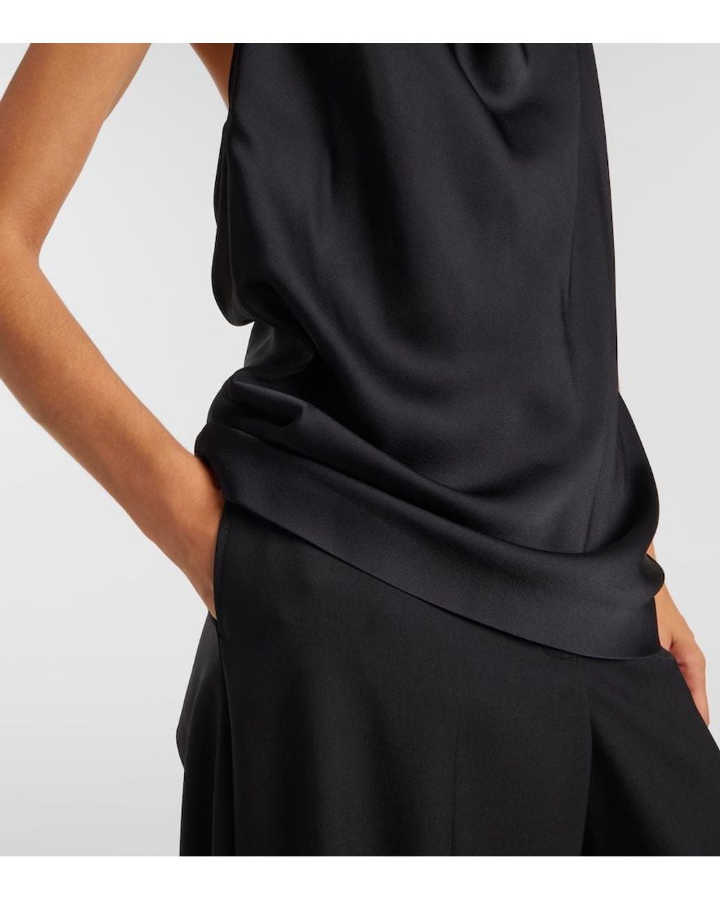 Stella McCartney Black Halterneck Satin Top