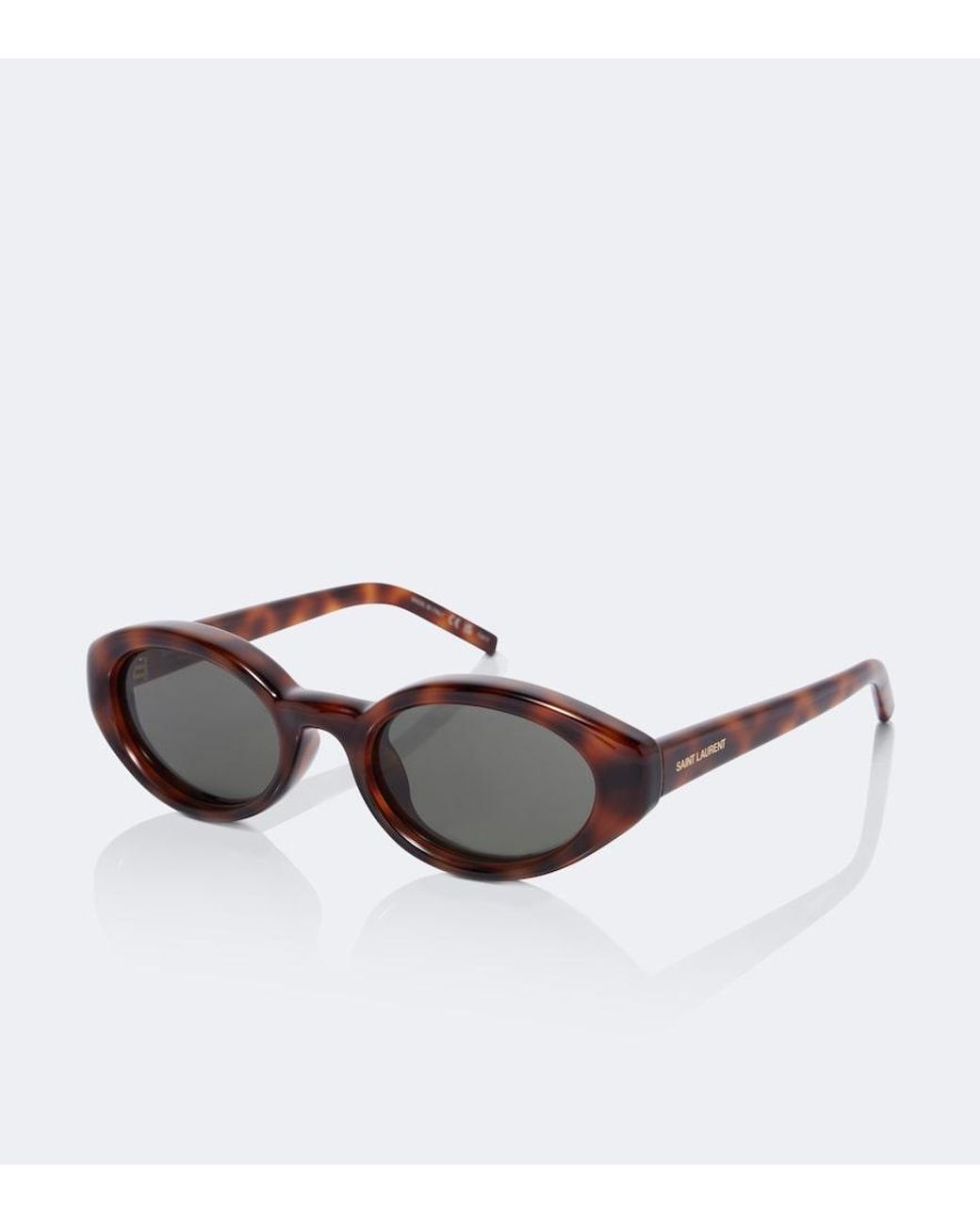 Saint Laurent Brown Sl 567 Plump Cat-Eye Sunglasses