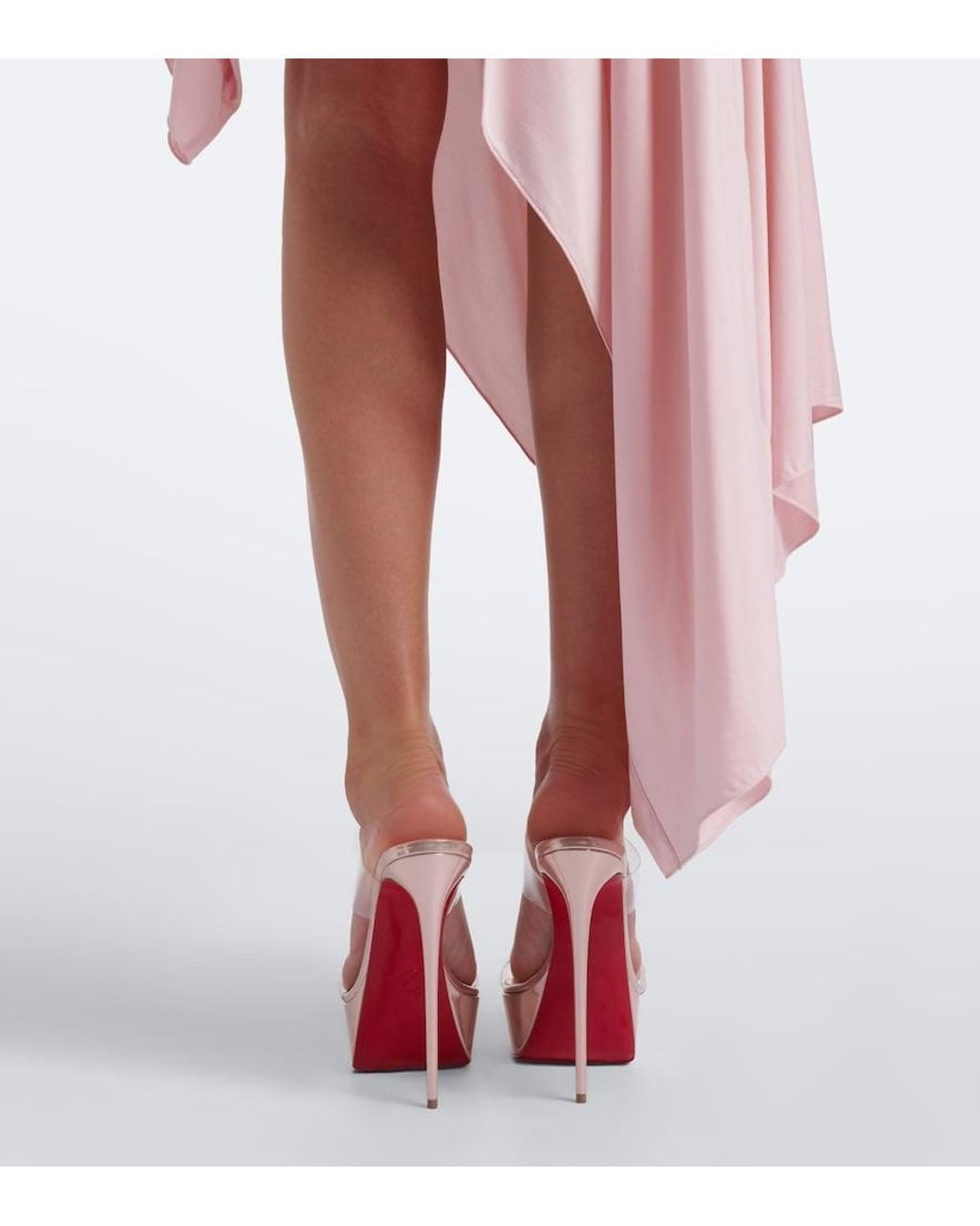 Christian Louboutin Pink Just Nothing Leather Platform Mules