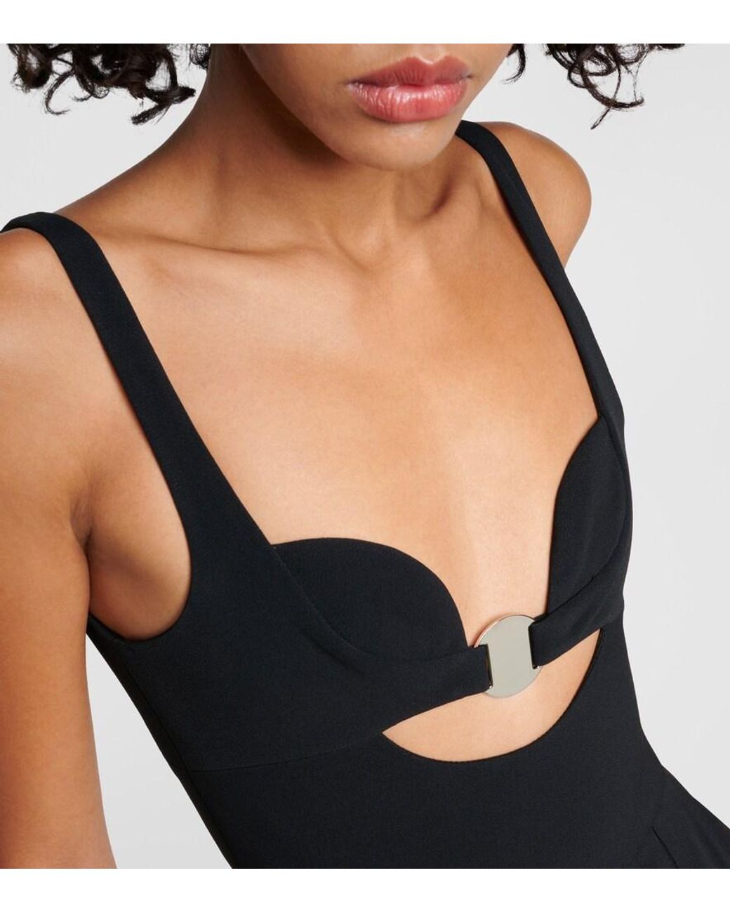 David Koma Blue Cutout Jumpsuit