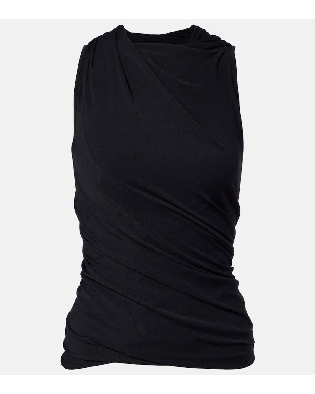 Rick Owens Black Lilies Luna Draped Top