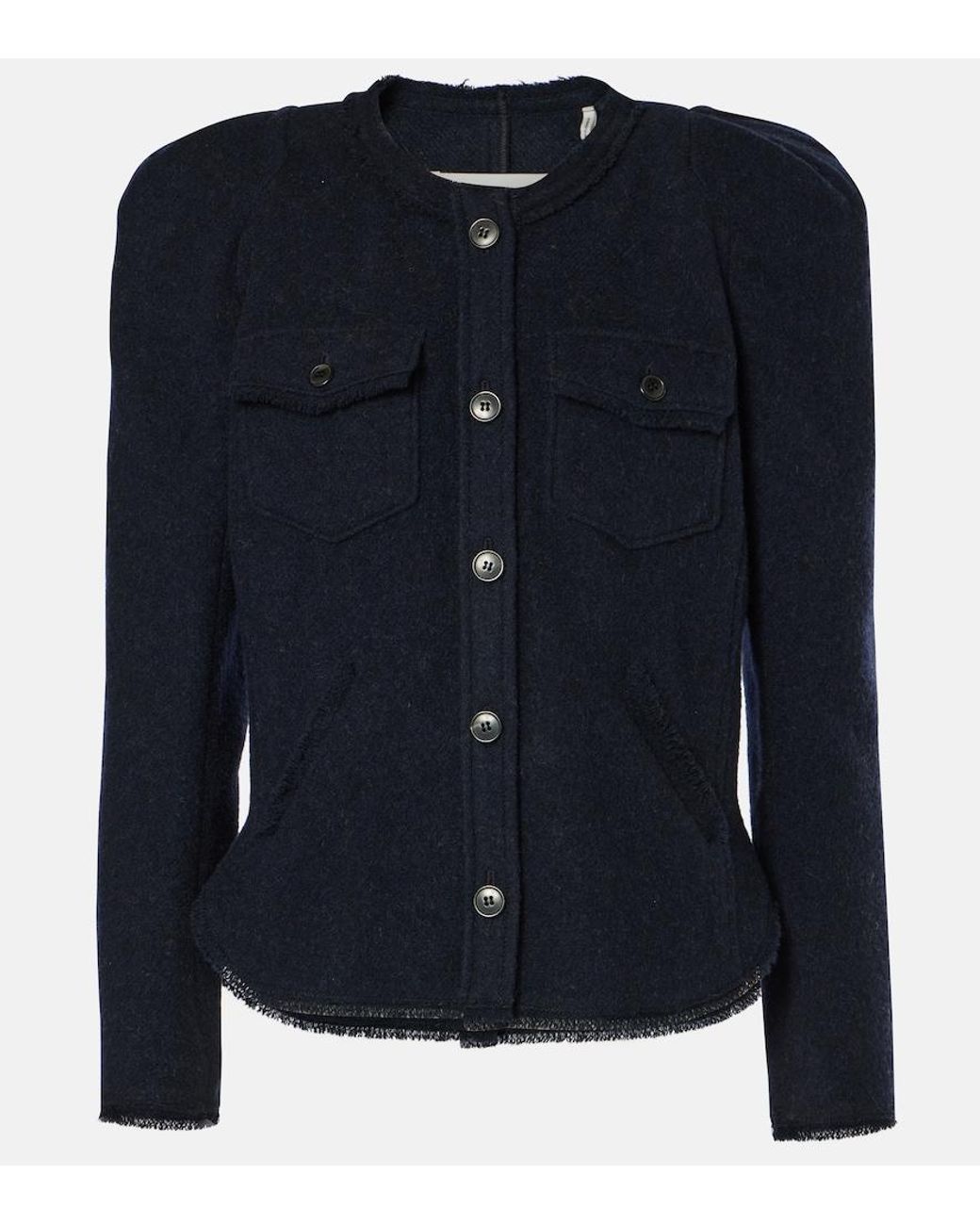 Isabel Marant Blue Nelly Wool-Blend Jacket
