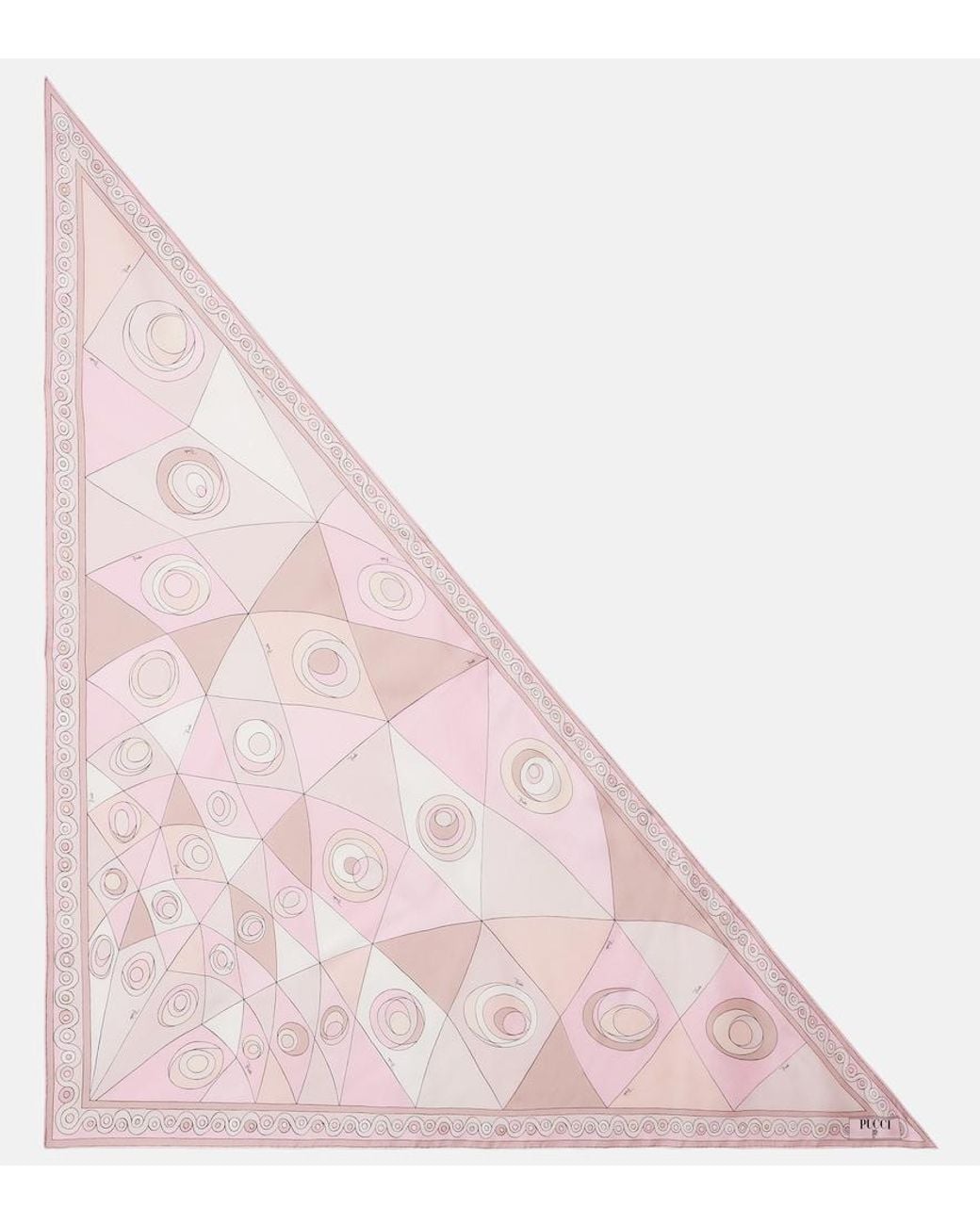Emilio Pucci Pink Occhi Silk Twill Scarf