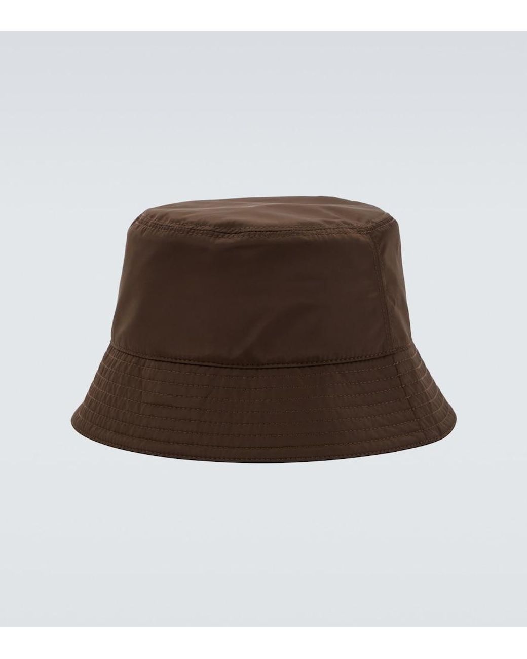Saint Laurent Brown Logo Bucket Hat for men