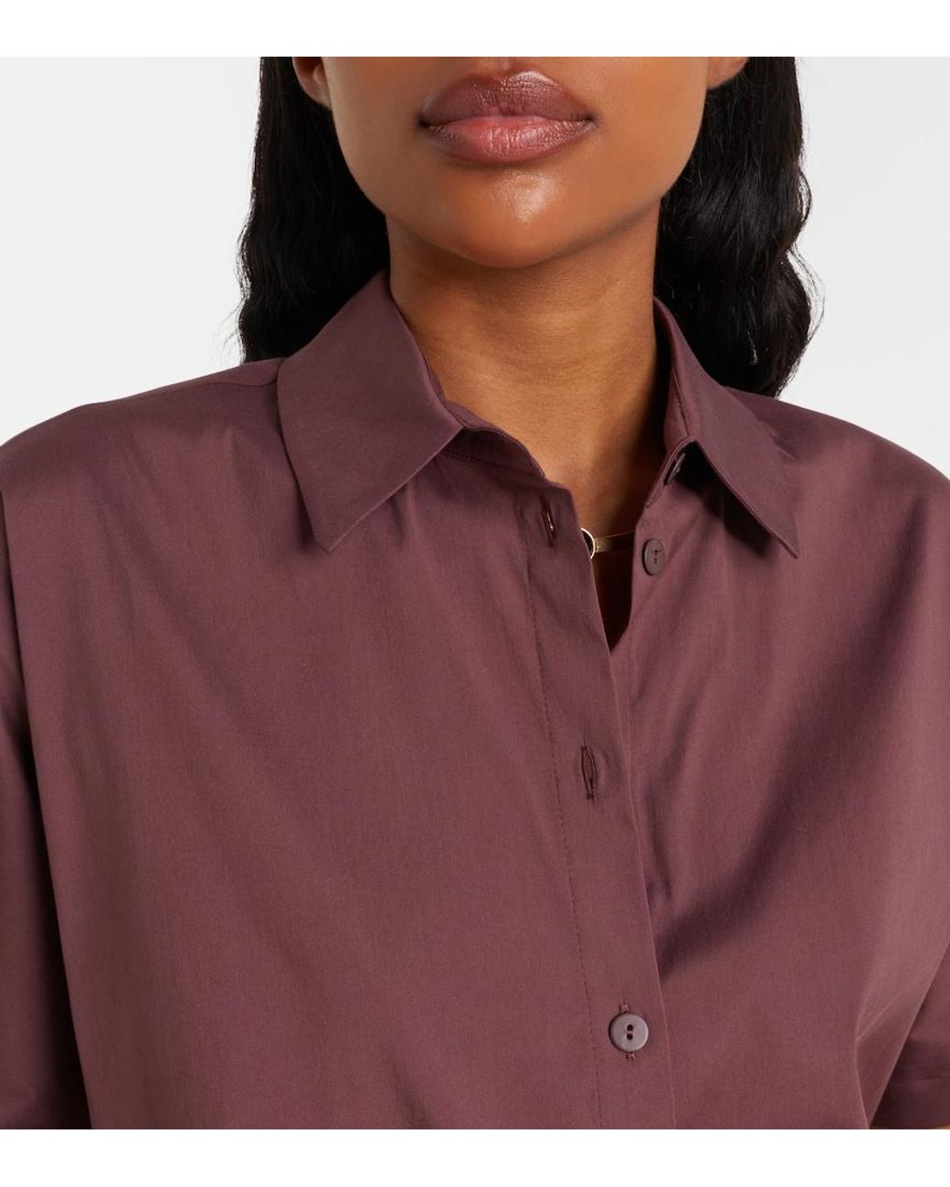 Max Mara Purple Pittura Cotton-Blend Shirt