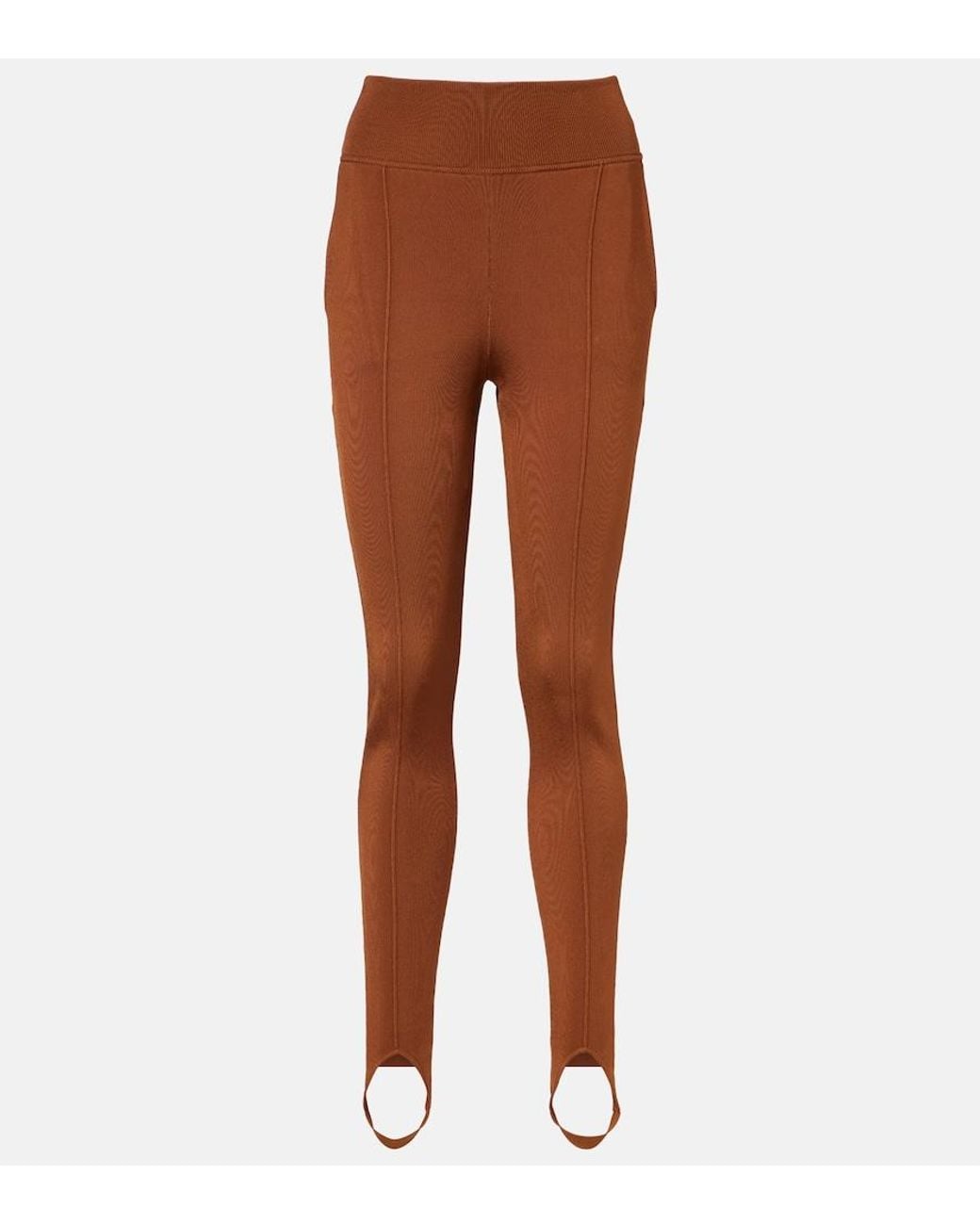 Chloé Brown High-Rise Stirrup Leggings