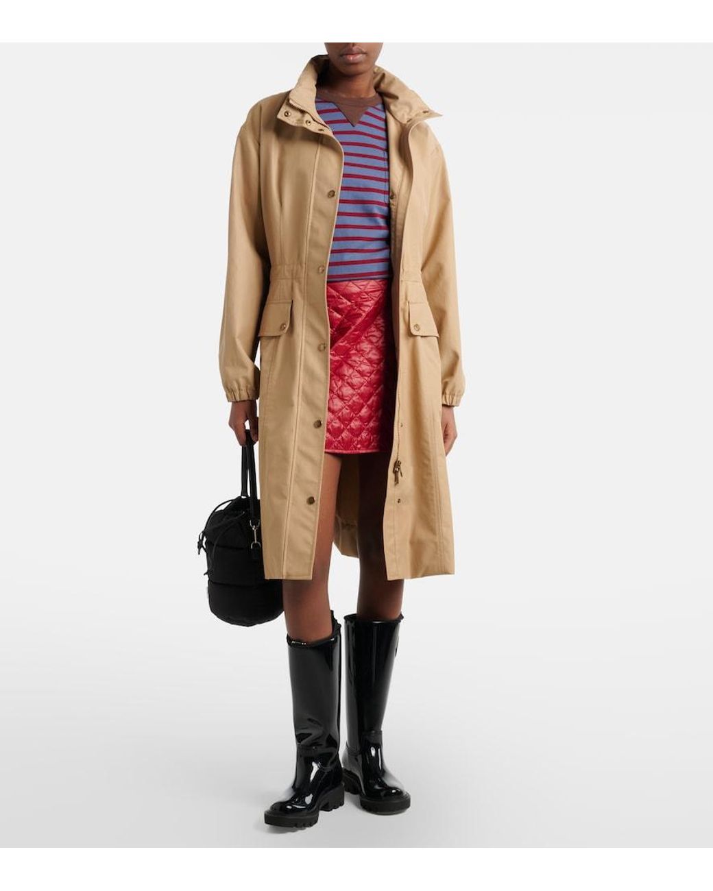 Moncler Natural Rhododendron Technical Cotton-Blend Parka