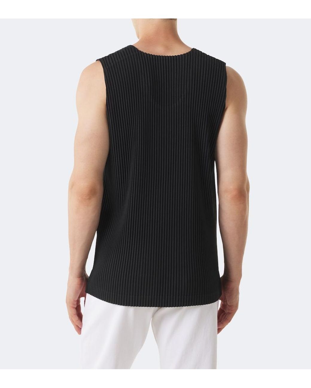 Homme Plissé Issey Miyake Black Monthly Colors: June Pleated Tank Top for men
