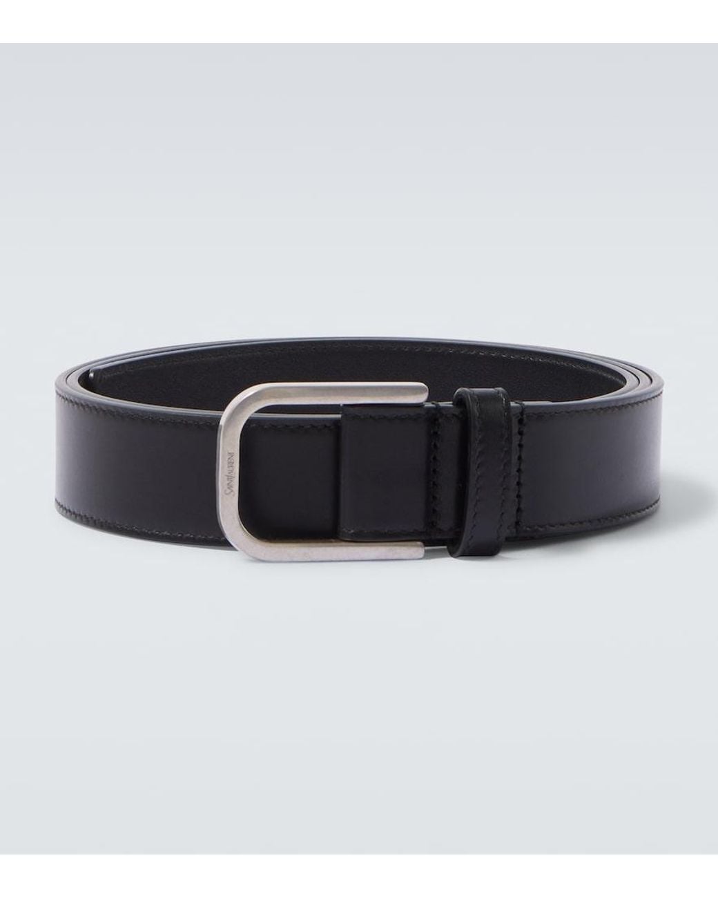 Saint Laurent Black Leather Belt for men