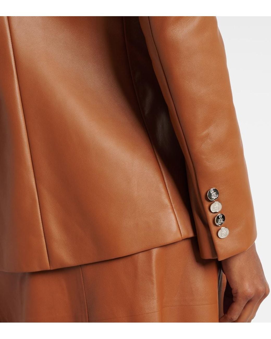Ralph Lauren Brown Camden Leather Blazer