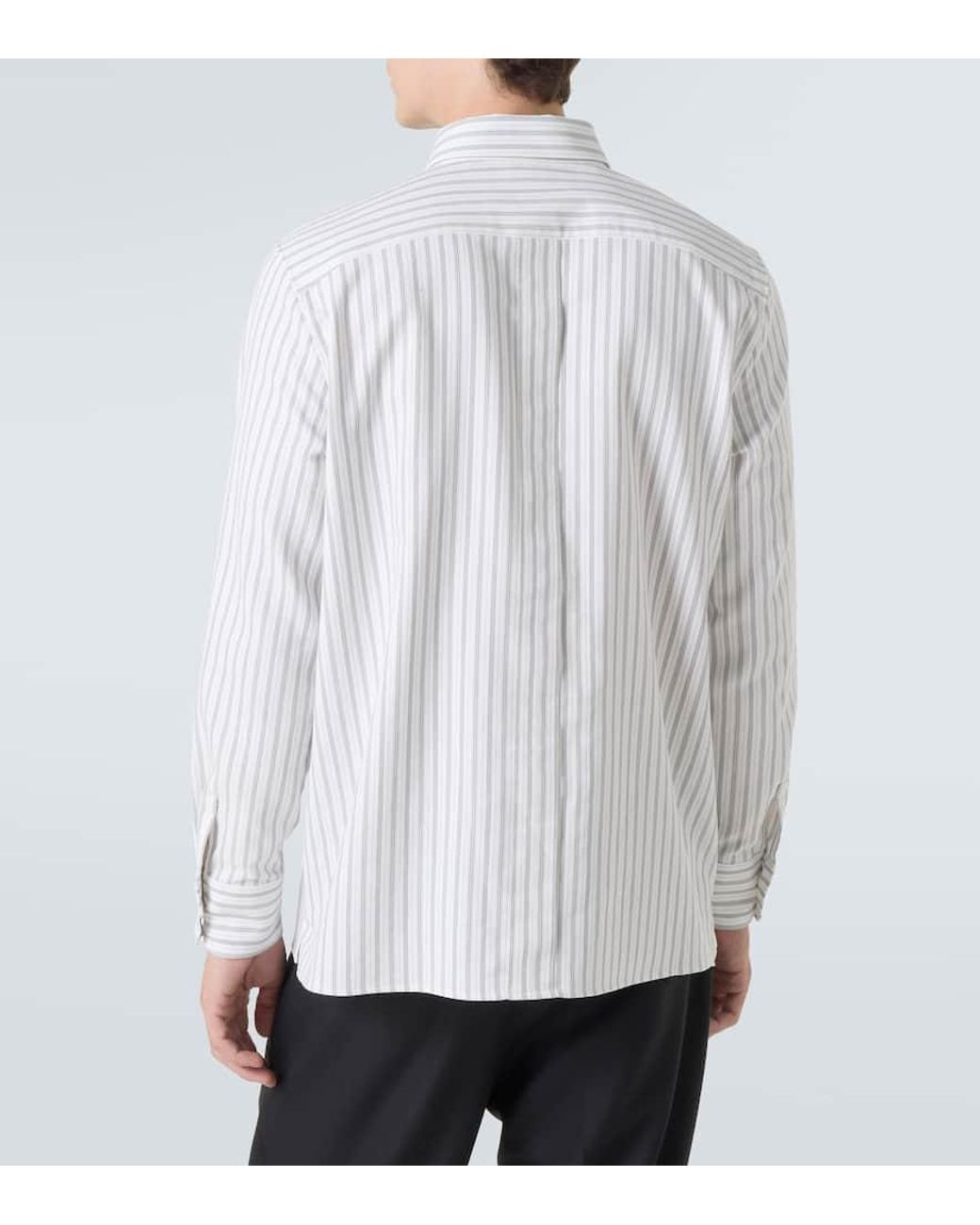 Saint Laurent Hemd Cassandre Aus Baumwolle in White für Herren