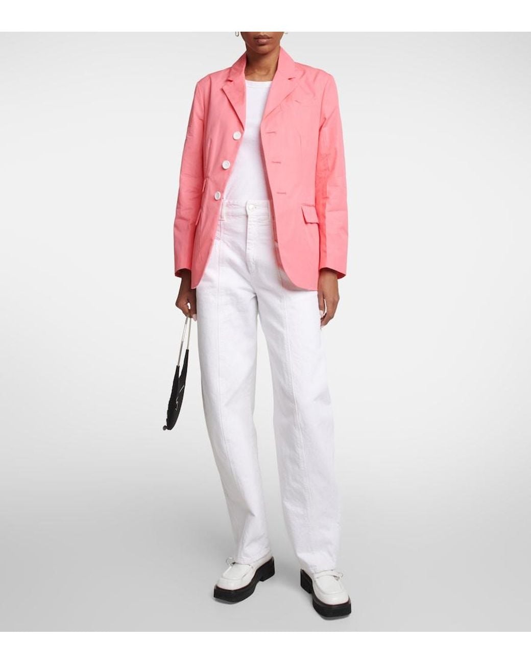 Blazer En Coton Plan C en coloris Pink