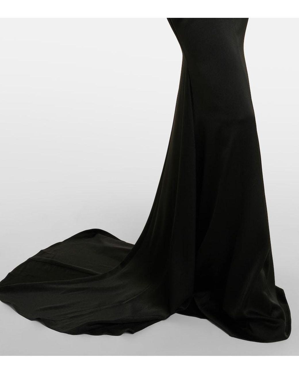 Alex Perry Black Satin Crepe Gown