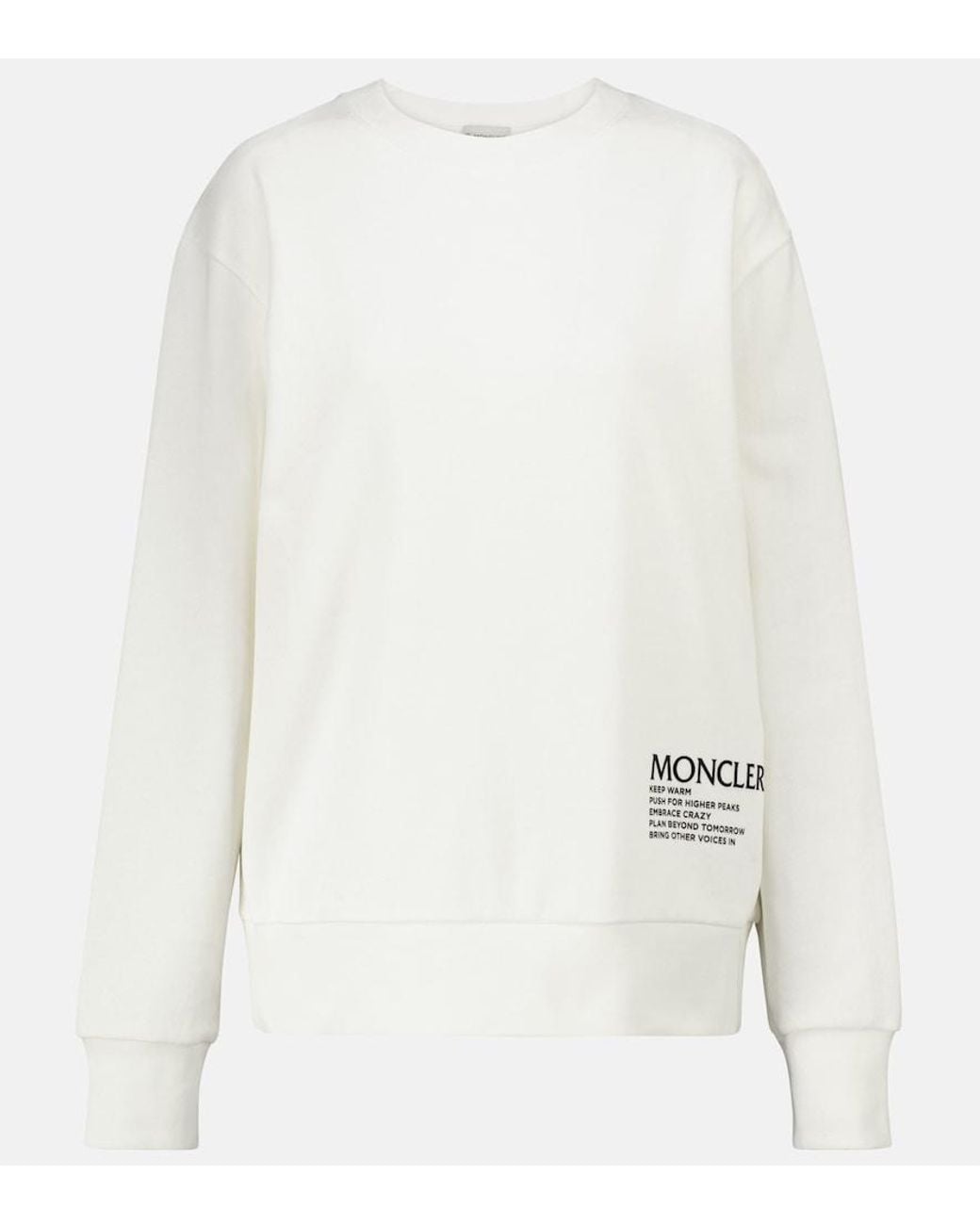 Moncler White Cotton-Blend Sweatshirt