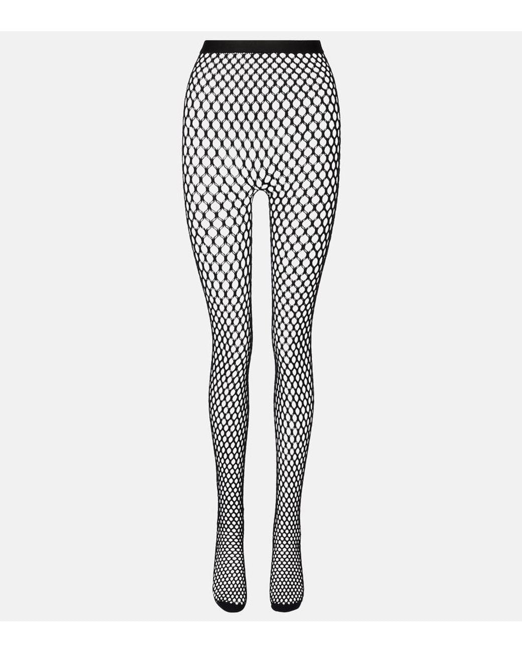 Wardrobe NYC Black Rhw Web Wool-Blend Tights