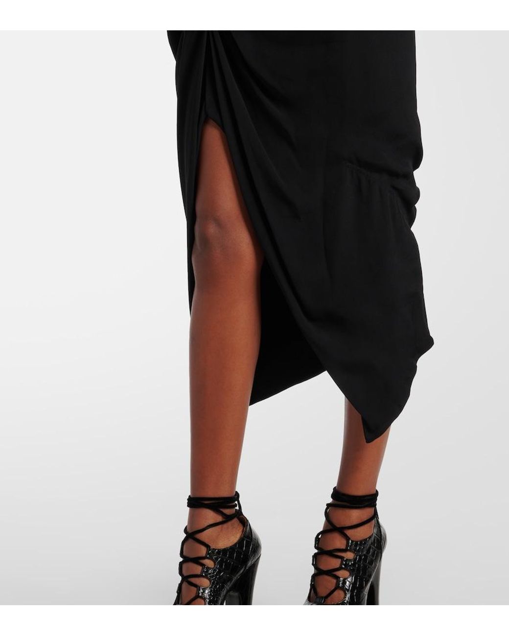 knee length dresses for ladies Vivienne Westwood Draped Satin Midi Dress