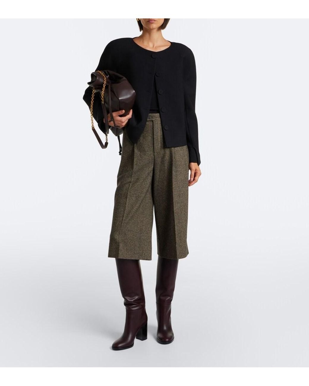 Gianvito Rossi Black Santiago Leather Knee-High Boots