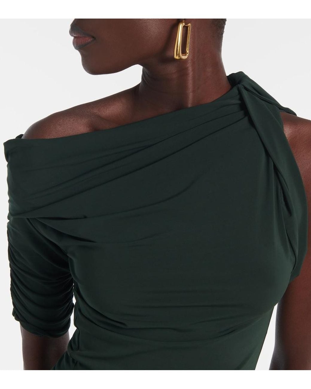 Jacquemus Green La Mini Robe Drapeado