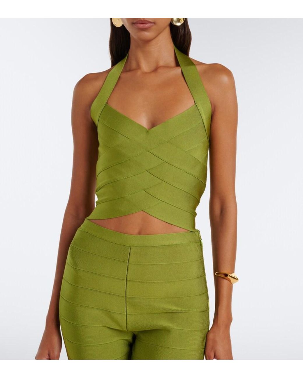 retroféte Green Pippa Halterneck Top