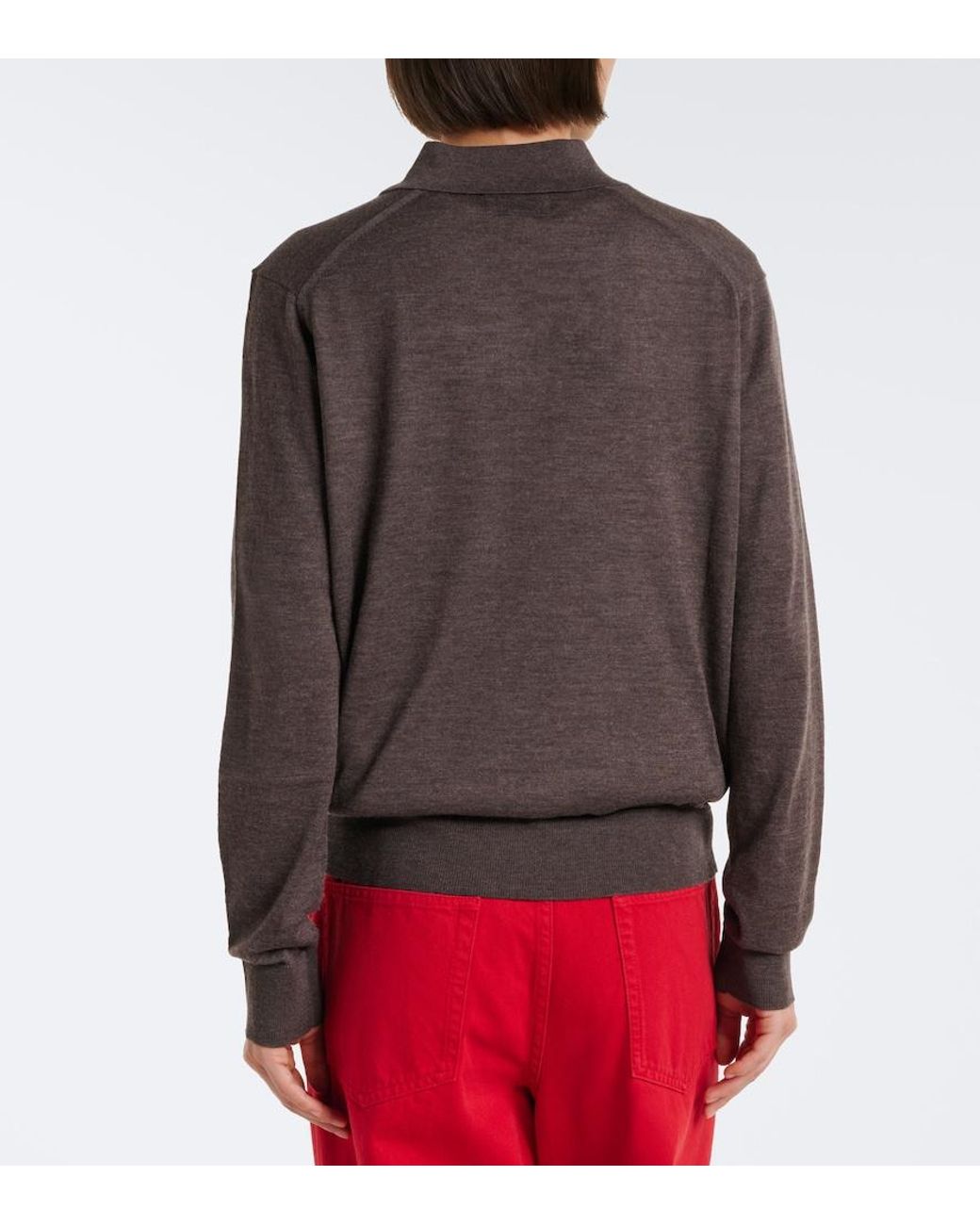 Loulou de Saison Gray Miles Cashmere Polo Sweater
