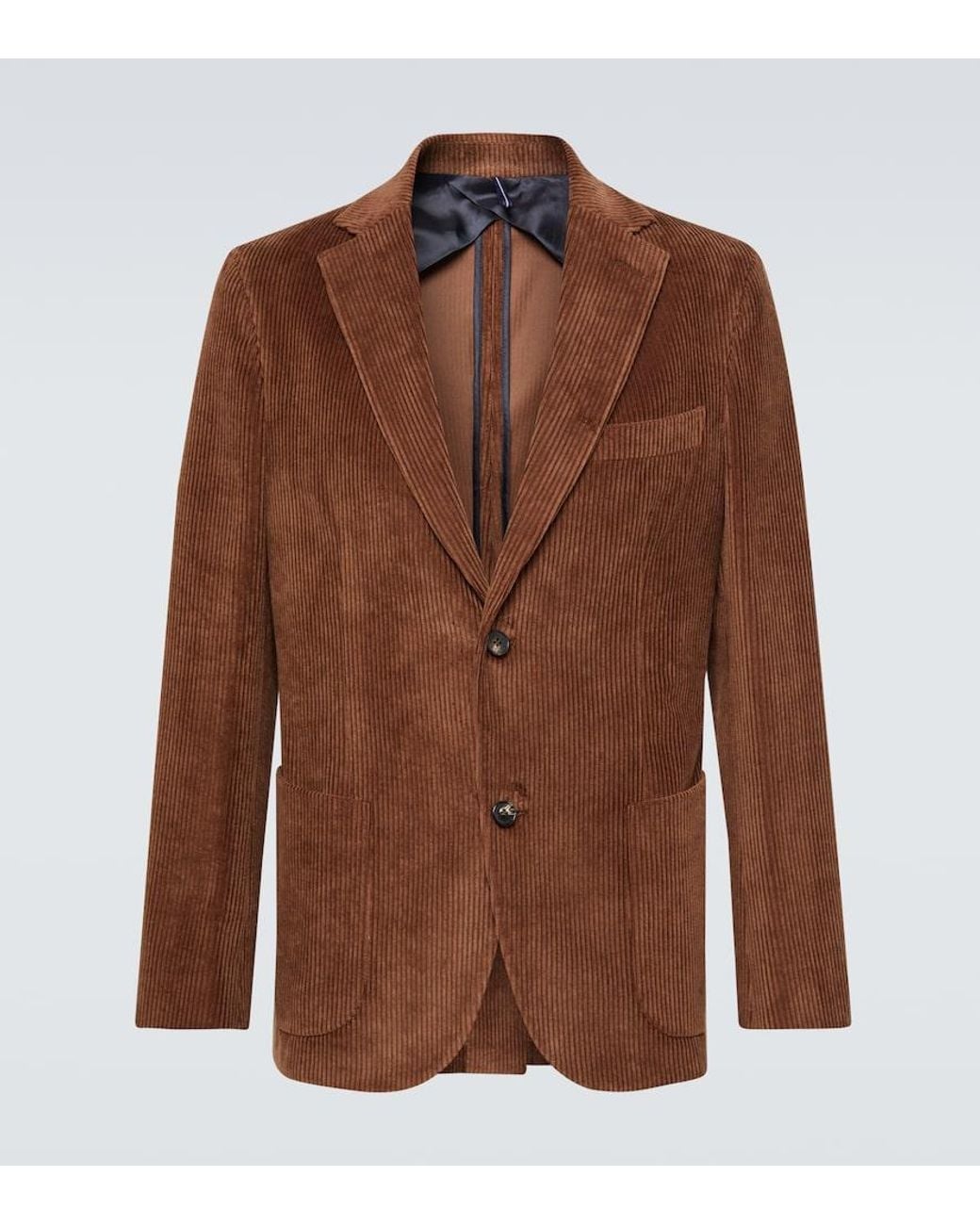 Slowear Brown Cotton Corduroy Blazer for men