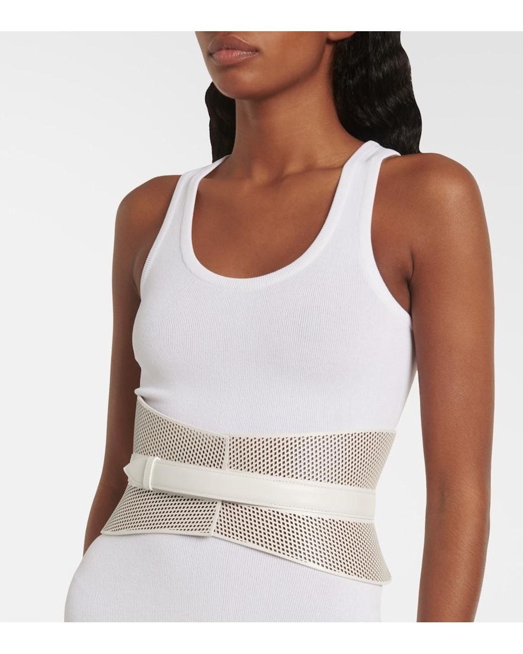 Alaïa Natural Neo Bustier Leather Belt