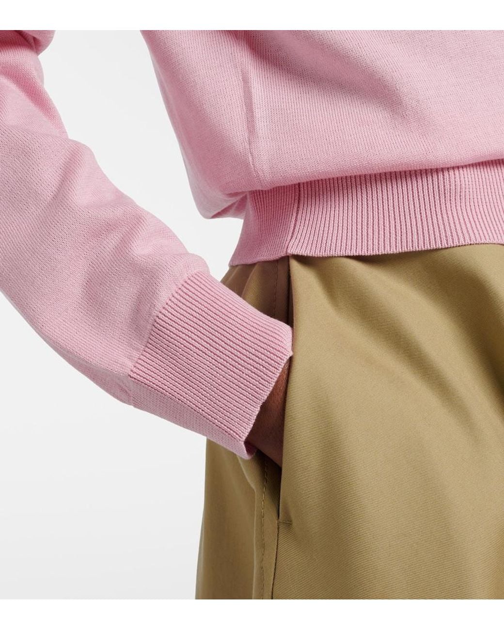 Blazé Milano Pink Alegria Silk And Cotton Polo Sweater