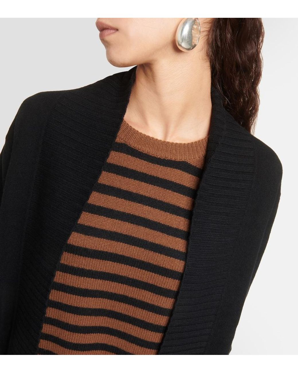 Jardin Des Orangers Black Wool And Cashmere Cardigan