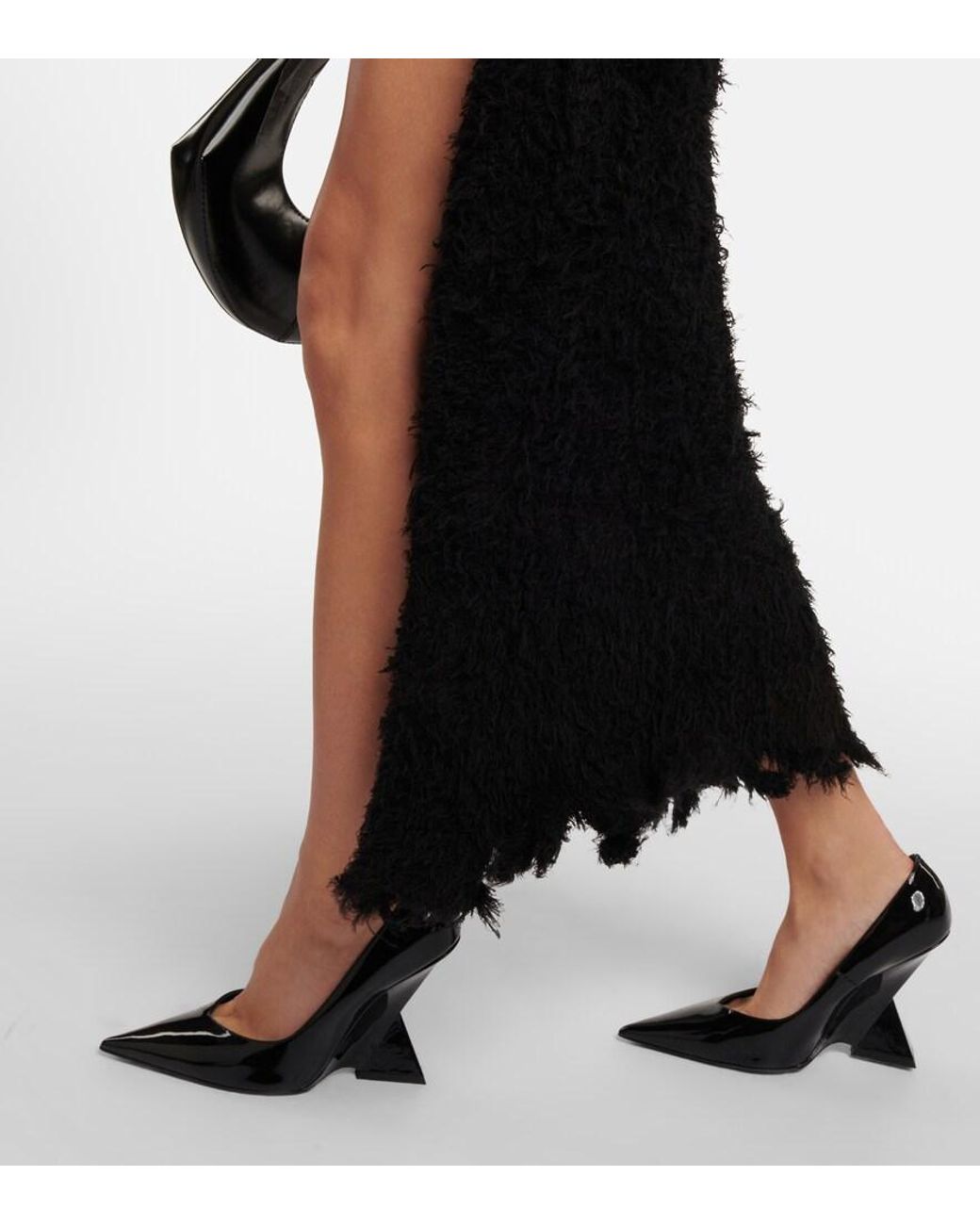 DIDU Black Asymmetric Maxi Dress