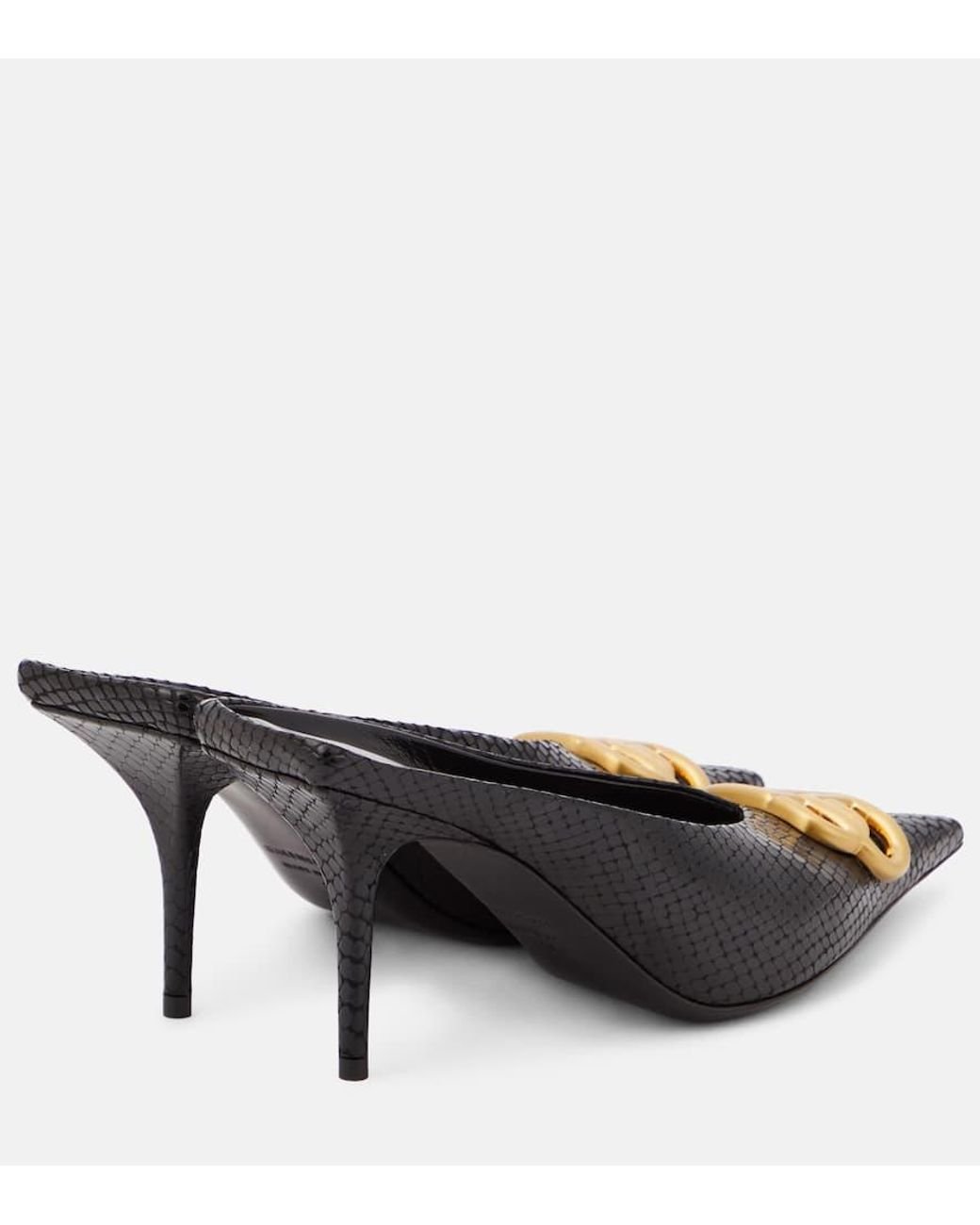 【BALENCIAGA】Square Knife BB 80 leather pumps Square Knife BB 80 leather pumps in black - Balenciaga