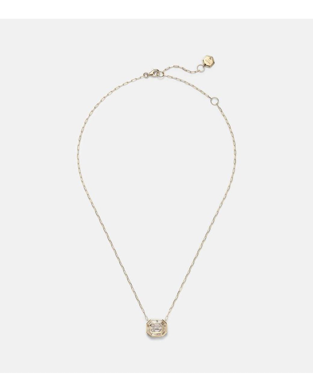 SHAY White Illusion 18Kt Pendant Necklace With Diamonds