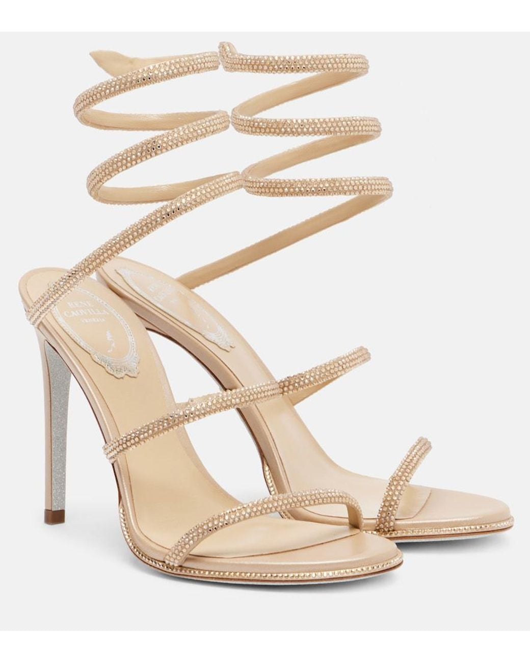 Rene Caovilla Natural Cleo Sandals