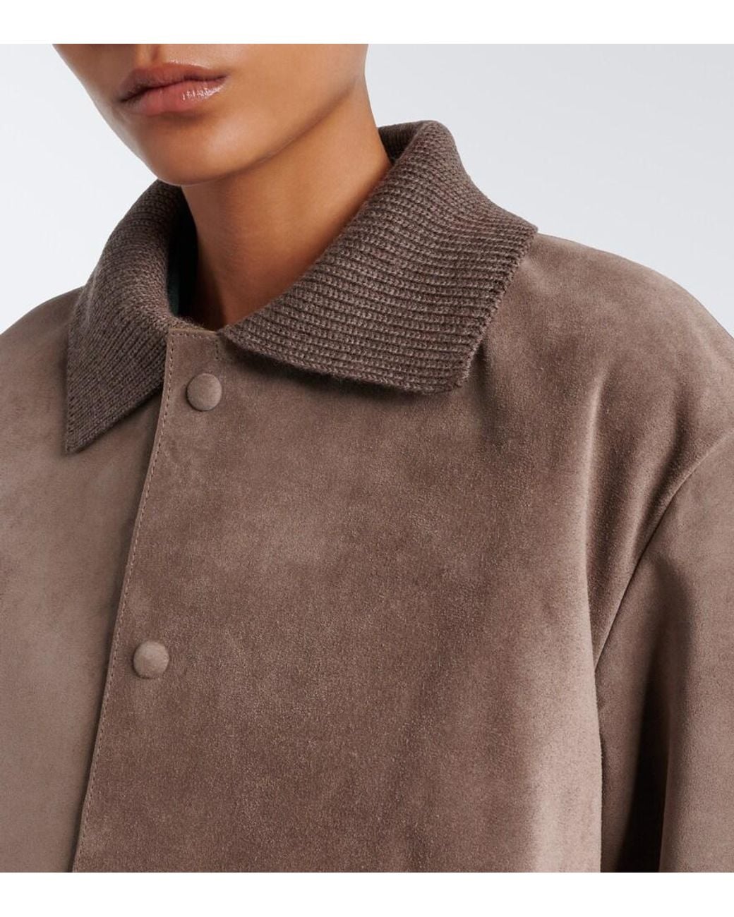 J.W. Anderson Brown Wool-Trimmed Suede Blouson Jacket
