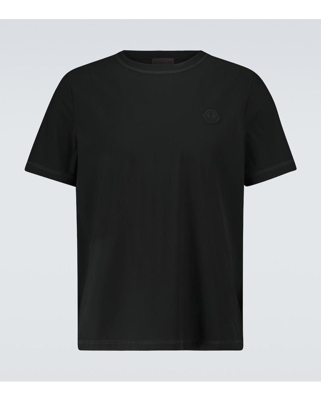Moncler Black Short-Sleeved Jersey T-Shirt for men