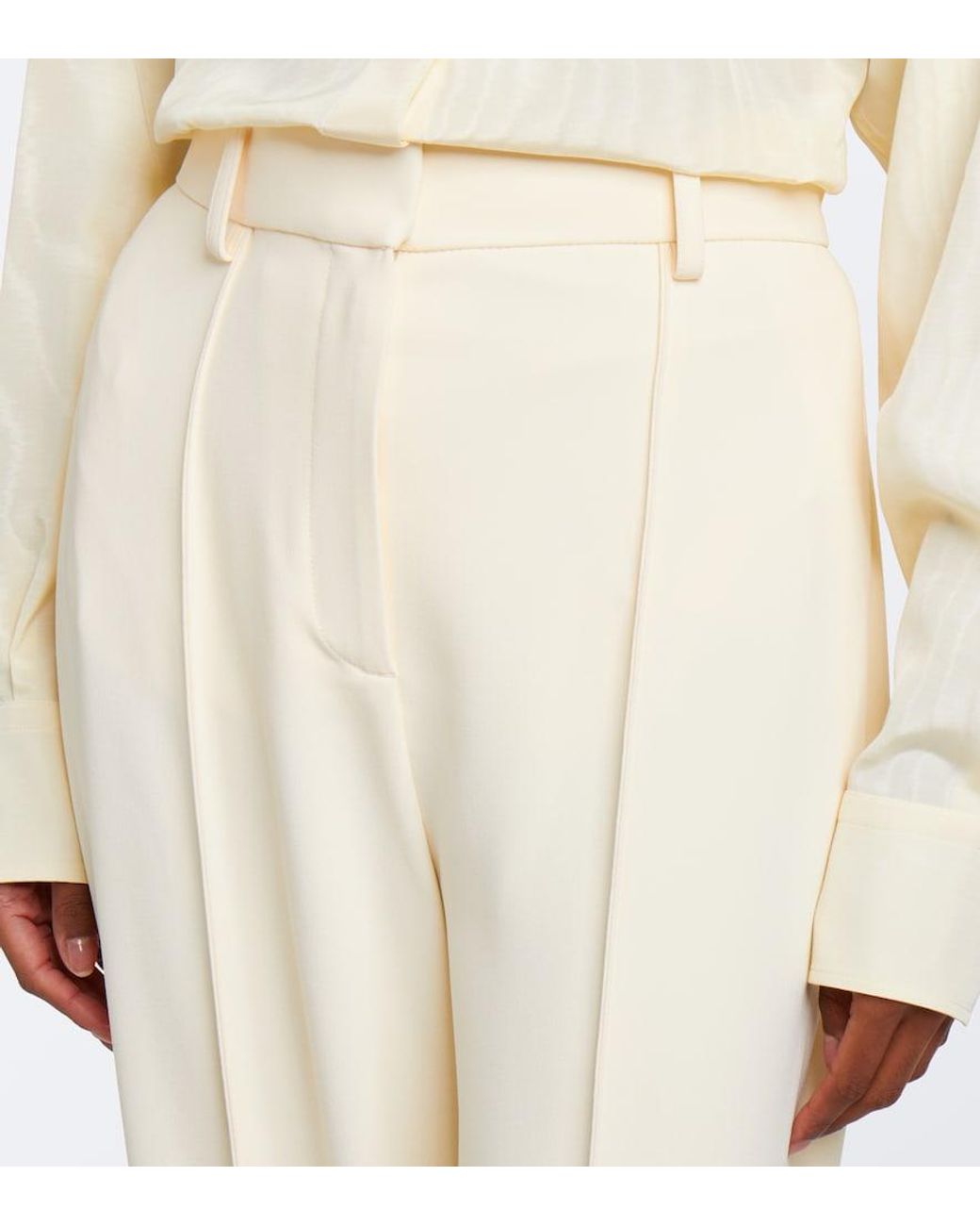 Stella McCartney Natural Cady Stirrup Pants