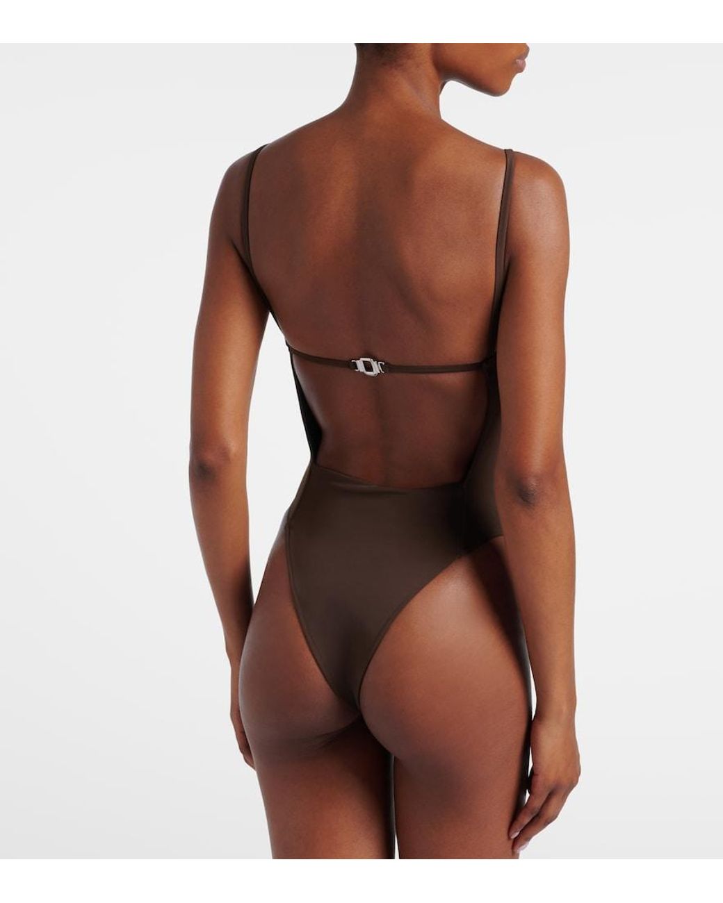 Jacquemus Brown Sole Swimsuit