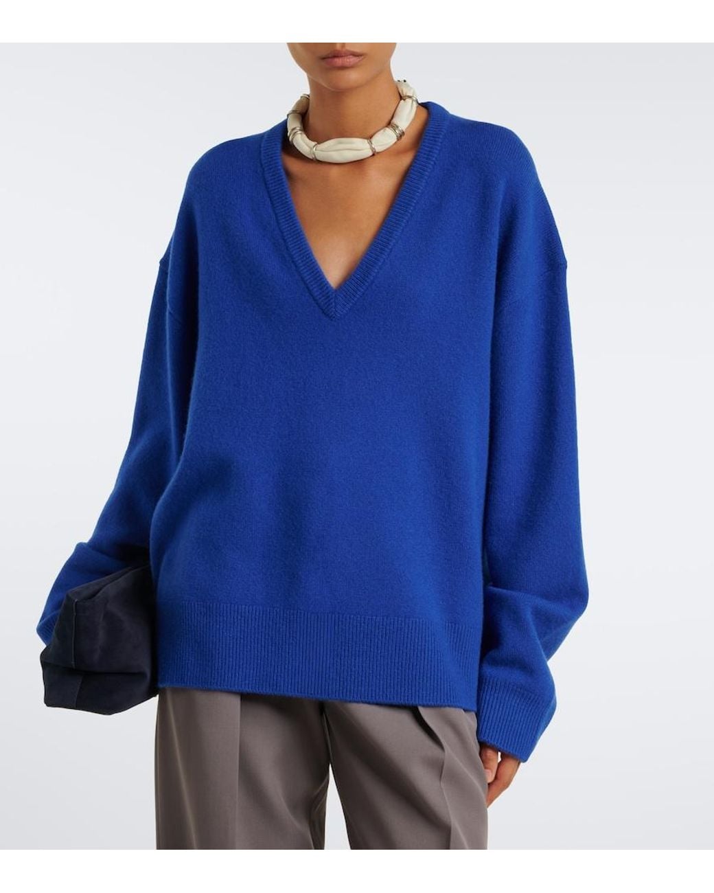 Extreme Cashmere Blue N°457 Jack Cashmere-Blend Sweater