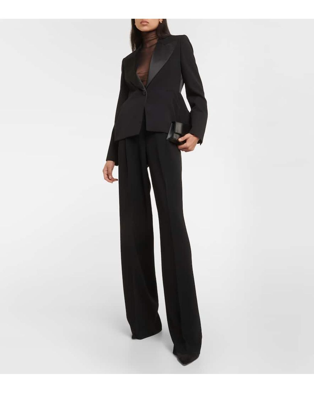 【送料込】Max Mara_Proteo wool tuxedo jacket Max Mara Proteo Wool Tuxedo Jacket in Black | Lyst UK