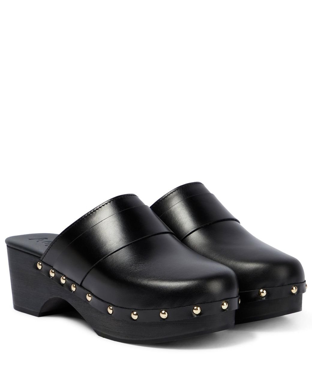 Aeyde Bibi Leather Clogs in Black | Lyst