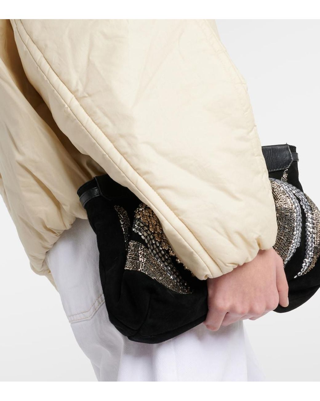Isabel Marant Natural Dylany Padded Cotton-Blend Jacket