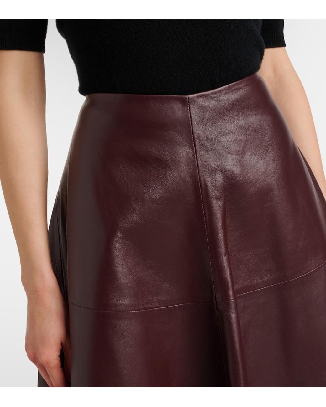 Altuzarra Purple Varda Leather Maxi Skirt
