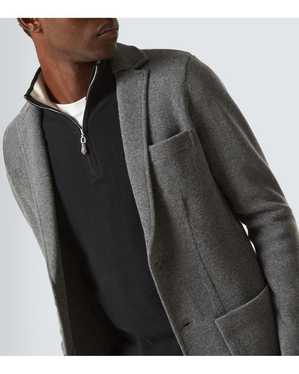 arch4 Gray Mr Poole Wool And Cashmere Cardigan for men