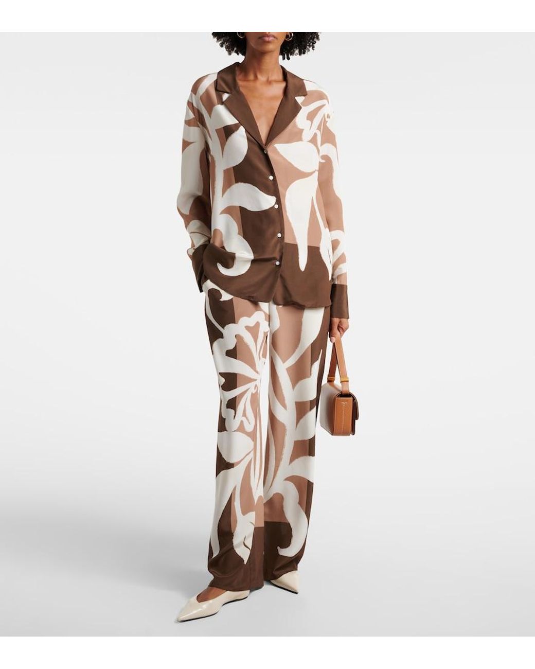 Sir Natural Portia Silk Satin Pajama Shirt