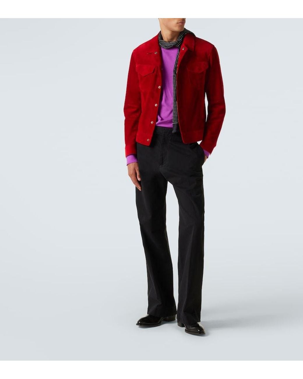 Tom Ford Purple Silk Sweater for men