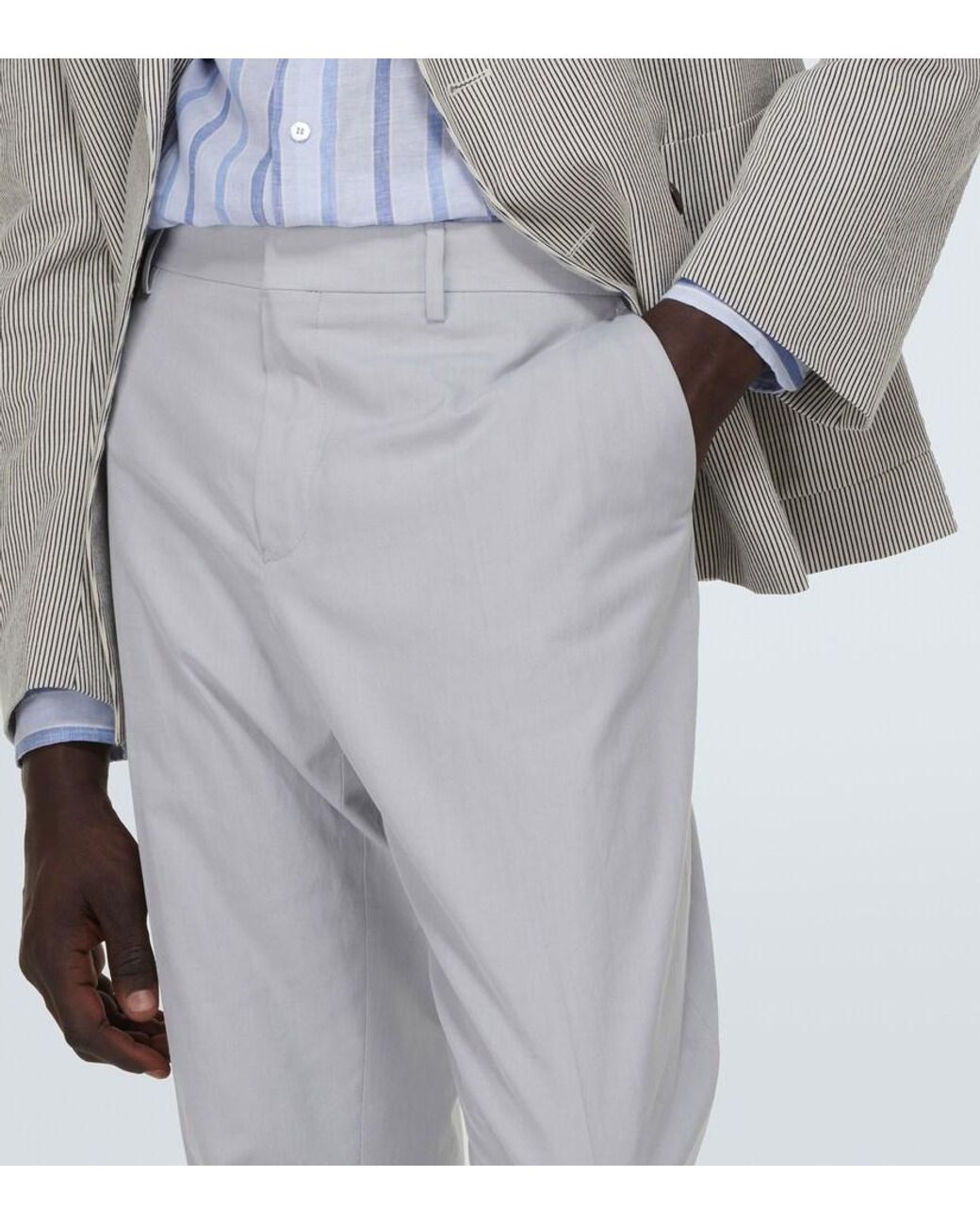Dries Van Noten Gray Philip Cotton Chinos for men