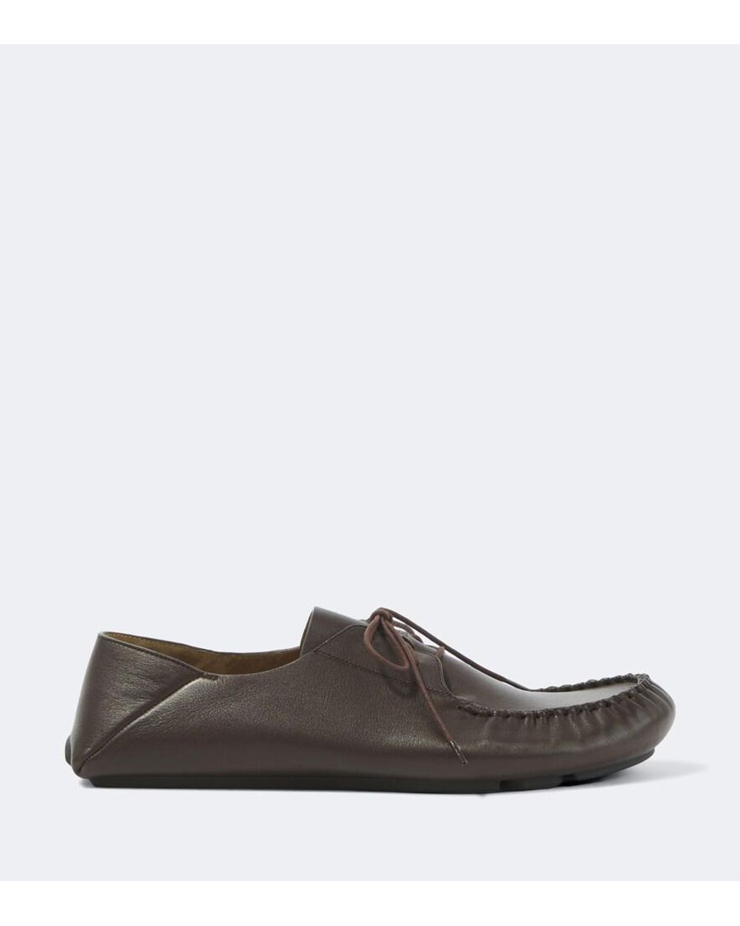 Loewe Brown Rambla Leather Boat Shoes for men