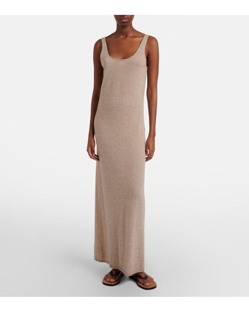 The Row Brown City Leather Thong Sandals