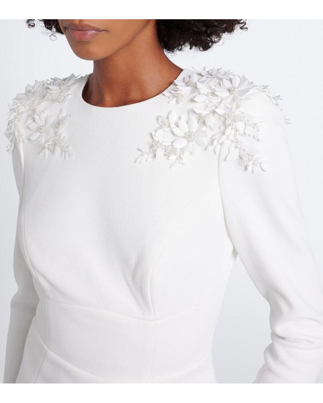 Rebecca Vallance White Andre Embellished Gown