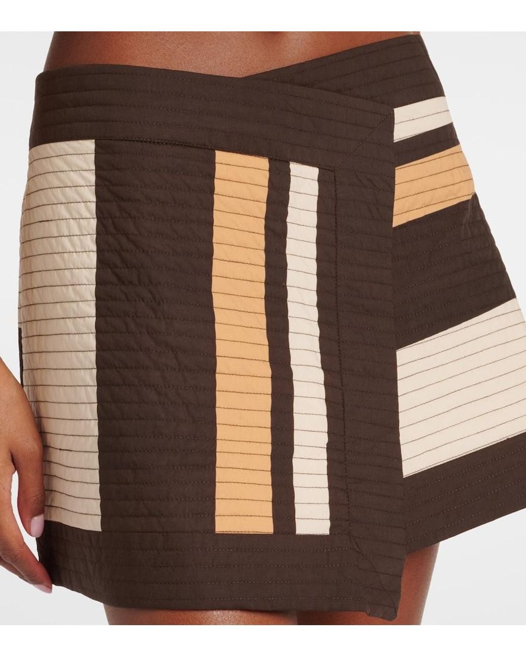 Sir Orange Savanna Striped Cotton Wrap Skirt