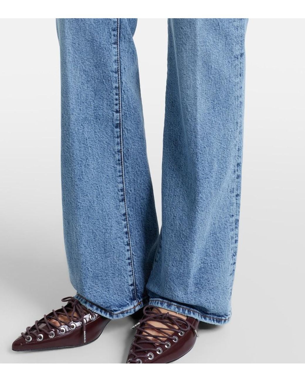 FRAME Blue The Arrow Flared Jeans